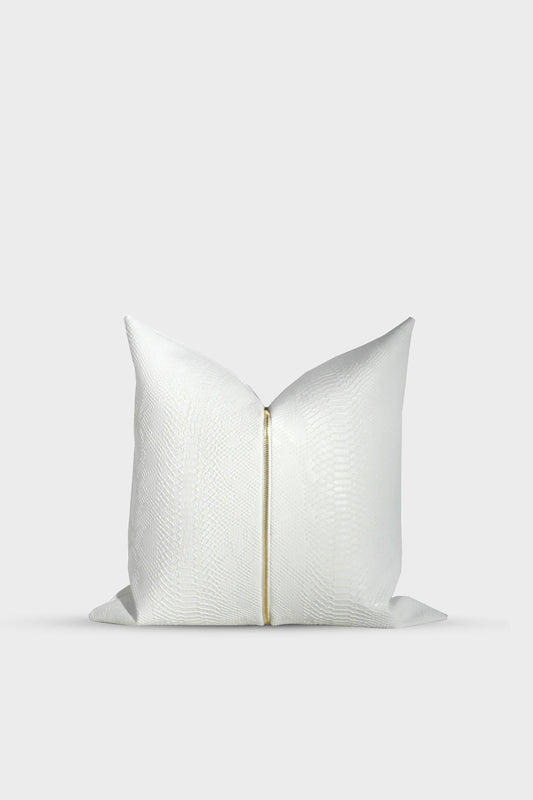 VENOM | White Snake Skin Pillow