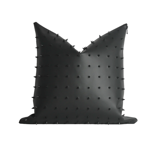 NIGHTMARE | Black Spiked Pillow