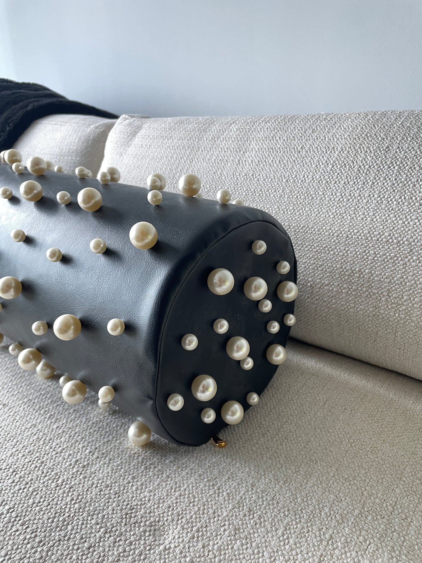 BLACK PEARL BOLSTER | Pearl Pillow